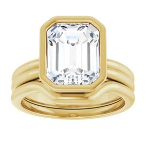 Rings 14K Yellow 10x8 mm Emerald Engagement Ring Mounting