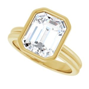 Rings 14K Yellow 10x8 mm Emerald Engagement Ring Mounting