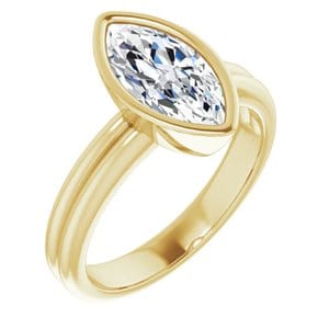Rings 14K Yellow 12x6 mm Marquise Engagement Ring Mounting