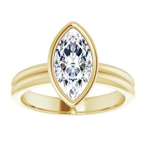 Rings 14K Yellow 12x6 mm Marquise Engagement Ring Mounting