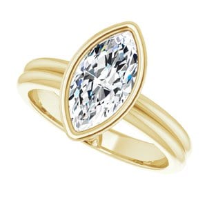 Rings 14K Yellow 12x6 mm Marquise Engagement Ring Mounting