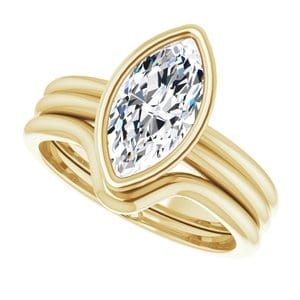 Rings 14K Yellow 12x6 mm Marquise Engagement Ring Mounting
