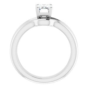 Rings Platinum  7x5 mm Emerald Solitaire Engagement Ring Mounting