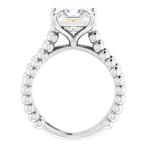 Rings Continuum Sterling Silver  8 mm Square Solitaire Engagement Ring Mounting