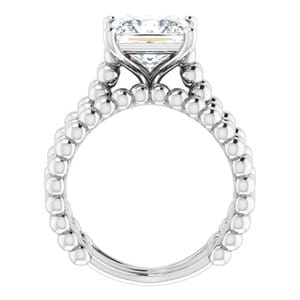 Rings Continuum Sterling Silver  8 mm Square Solitaire Engagement Ring Mounting