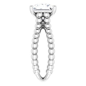 Rings Continuum Sterling Silver  8 mm Square Solitaire Engagement Ring Mounting