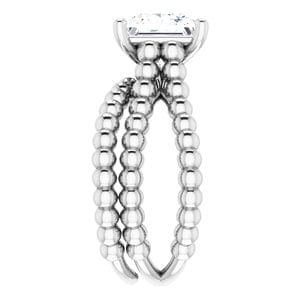 Rings Continuum Sterling Silver  8 mm Square Solitaire Engagement Ring Mounting