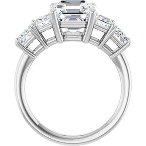 Rings Continuum Sterling Silver  8 mm Asscher Engagement Ring Mounting