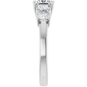 Rings 10K White  5 mm Square Engagement Ring Mounting