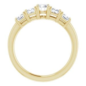 Rings 14K Yellow  4.1 mm Round Engagement Ring Mounting