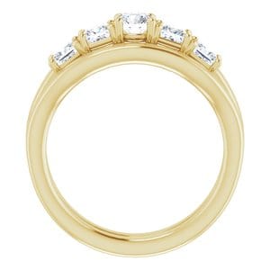 Rings 14K Yellow  4.1 mm Round Engagement Ring Mounting