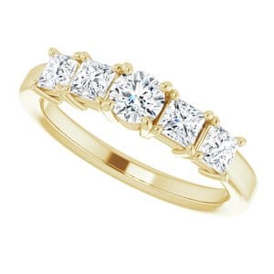 Rings 14K Yellow  4.1 mm Round Engagement Ring Mounting