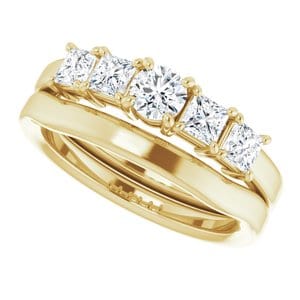 Rings 14K Yellow  4.1 mm Round Engagement Ring Mounting