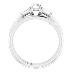 Rings 14K White 4.1 mm Round Engagement Ring Mounting