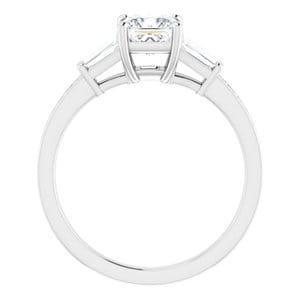 Rings 14K White  5 mm Square Engagement Ring Mounting