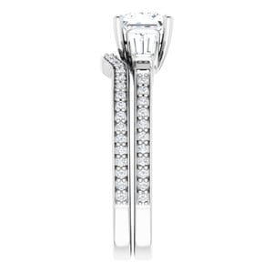 Rings 14K White  5 mm Square Engagement Ring Mounting