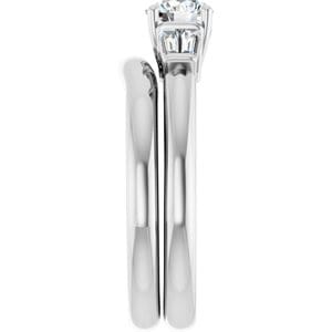 Rings 14K White 5.2 mm Round Engagement Ring Mounting