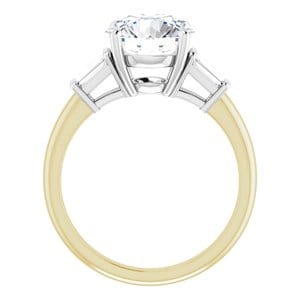 Rings 14K Yellow/White 8.8 mm Round Engagement Ring Mounting