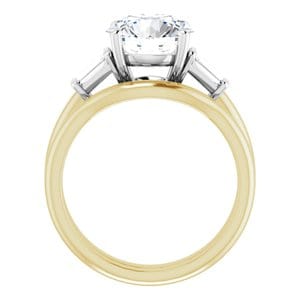 Rings 14K Yellow/White 8.8 mm Round Engagement Ring Mounting