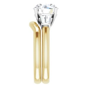 Rings 14K Yellow/White 8.8 mm Round Engagement Ring Mounting