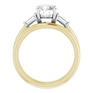Rings 14K Yellow/White 7 mm Round Engagement Ring Mounting