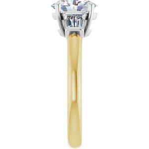 Rings 14K Yellow/White 8x6 mm Oval Engagement Ring Mounting