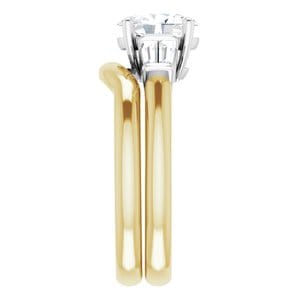 Rings 14K Yellow/White 8x6 mm Oval Engagement Ring Mounting