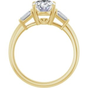 Rings 14K Yellow 9x7 mm Oval Engagement Ring Mounting