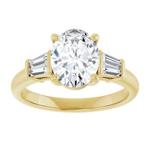 Rings 14K Yellow 9x7 mm Oval Engagement Ring Mounting