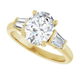 Rings 14K Yellow 9x7 mm Oval Engagement Ring Mounting