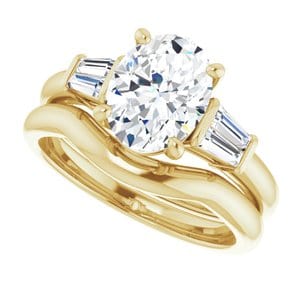 Rings 14K Yellow 9x7 mm Oval Engagement Ring Mounting