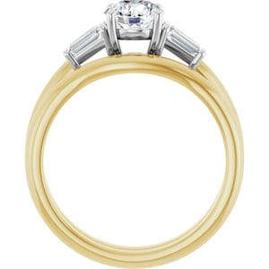Rings 14K Yellow/White 5.8 mm Round Engagement Ring Mounting