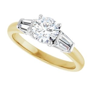 Rings 14K Yellow/White 5.8 mm Round Engagement Ring Mounting