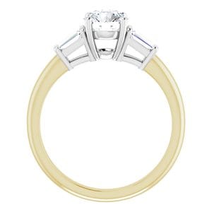 Rings 14K Yellow/White 6 mm Round Engagement Ring Mounting
