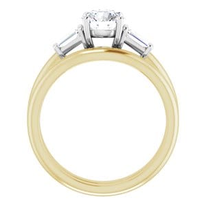 Rings 14K Yellow/White 6 mm Round Engagement Ring Mounting