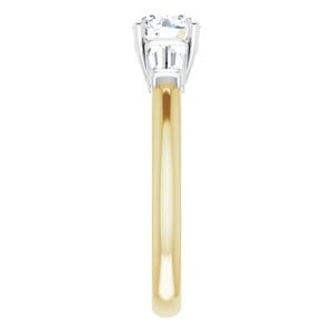 Rings 14K Yellow/White 6 mm Round Engagement Ring Mounting