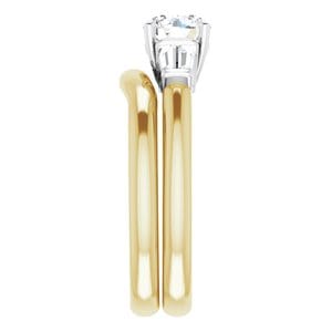 Rings 14K Yellow/White 6 mm Round Engagement Ring Mounting