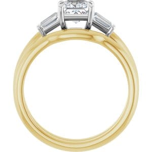 Rings 14K Yellow/White 5x5 mm Square Engagement Ring Mounting