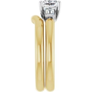 Rings 14K Yellow/White 5x5 mm Square Engagement Ring Mounting