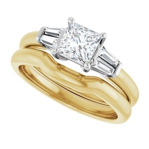 Rings 14K Yellow/White 5x5 mm Square Engagement Ring Mounting