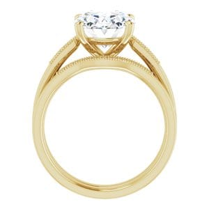 Rings 14K Yellow  11x9 mm Oval Engagement Ring Mounting