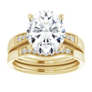 Rings 14K Yellow  11x9 mm Oval Engagement Ring Mounting