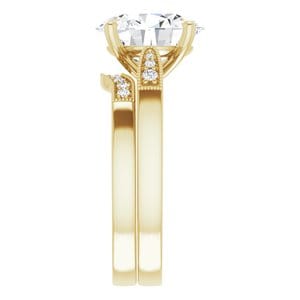 Rings 14K Yellow  11x9 mm Oval Engagement Ring Mounting