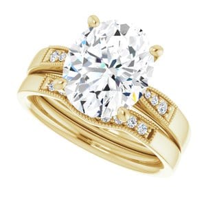 Rings 14K Yellow  11x9 mm Oval Engagement Ring Mounting