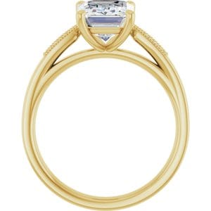 Rings 14K Yellow  9x7 mm Emerald Engagement Ring Mounting