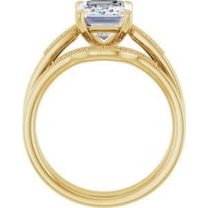 Rings 14K Yellow  9x7 mm Emerald Engagement Ring Mounting
