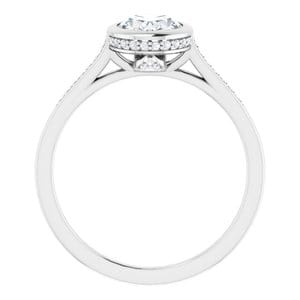 Rings Sterling Silver  8x6 mm Oval Engagement Ring Mounting