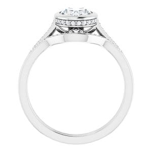 Rings Sterling Silver  8x6 mm Oval Engagement Ring Mounting