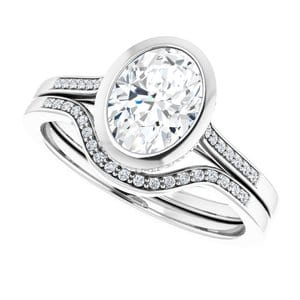 Rings Sterling Silver  8x6 mm Oval Engagement Ring Mounting
