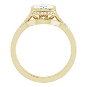 Rings 14K Yellow  8x6 mm Emerald Engagement Ring Mounting